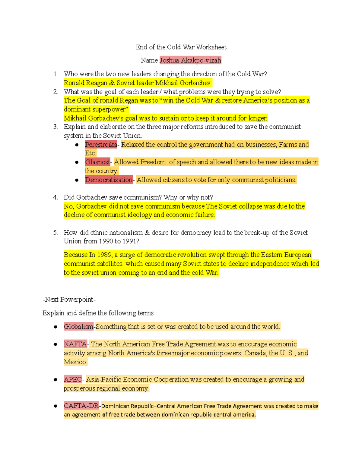 the end of cold war essay grade 12 pdf answers