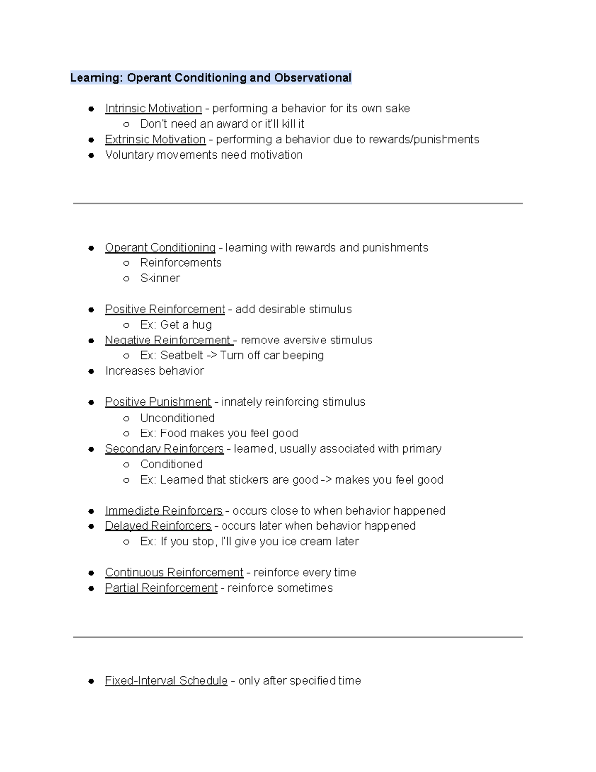 Learning Operant Conditioning and Observational - Studocu