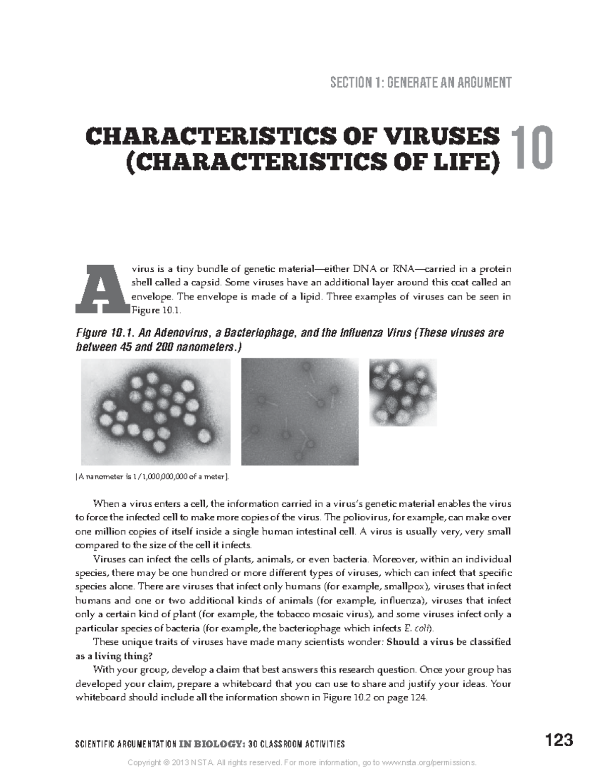 Characteristics of life - cer - SCIENTIFIC ARGUMENTATION IN BIOLOGY: 30 ...