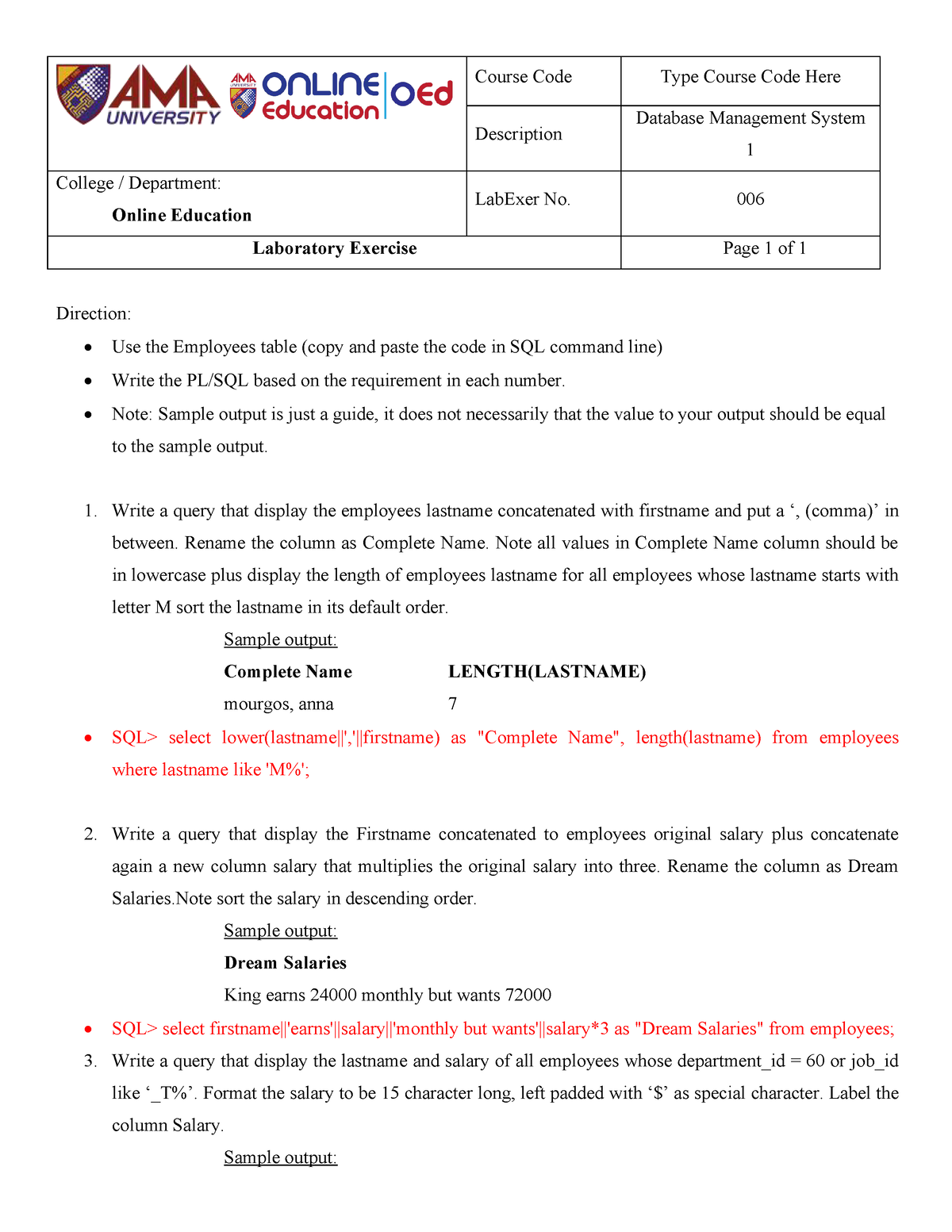 Answer For Quizes Database - Database Management - Studocu