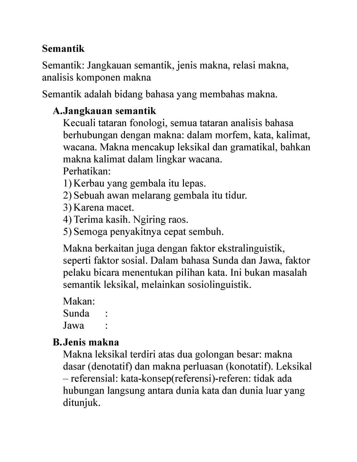 Semantik - Semantik Semantik: Jangkauan Semantik, Jenis Makna, Relasi ...