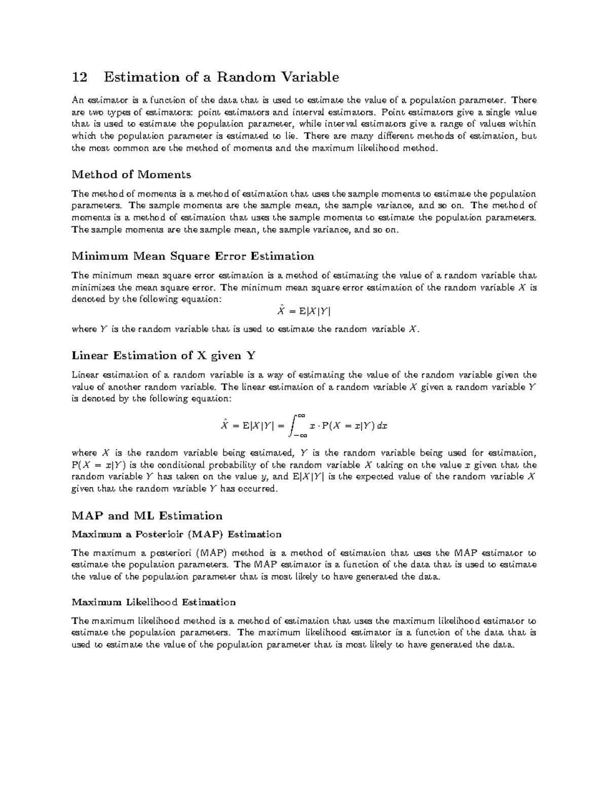 Probability and Signal Analysis, Chapter 12 - 12 Estimation of a Random ...