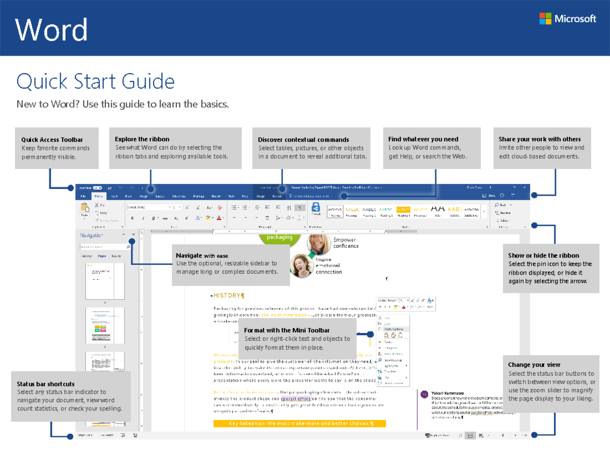 Sheet-word - Summary - Quick Start Guide New to Word? Use this guide to ...