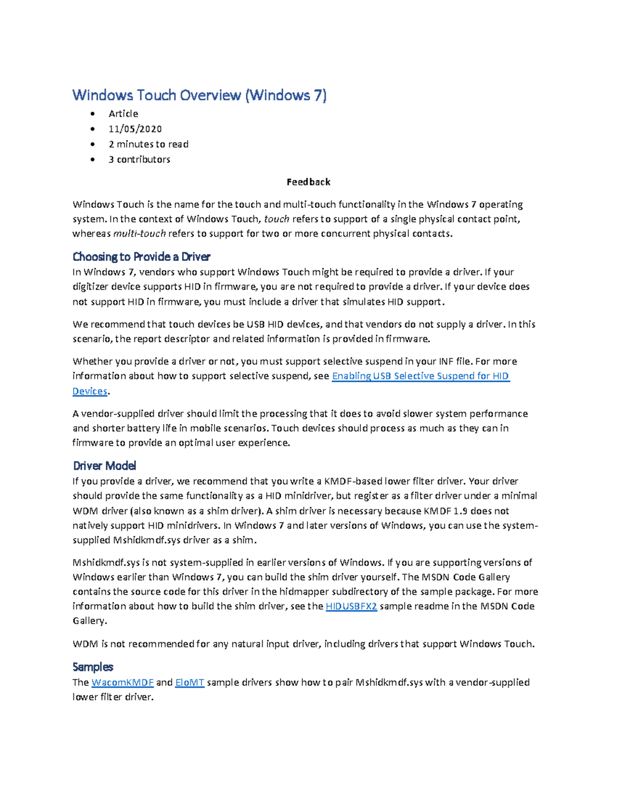 Document 32 (80) - Bob - Windows Touch Overview (Windows 7 ) Article 11 ...