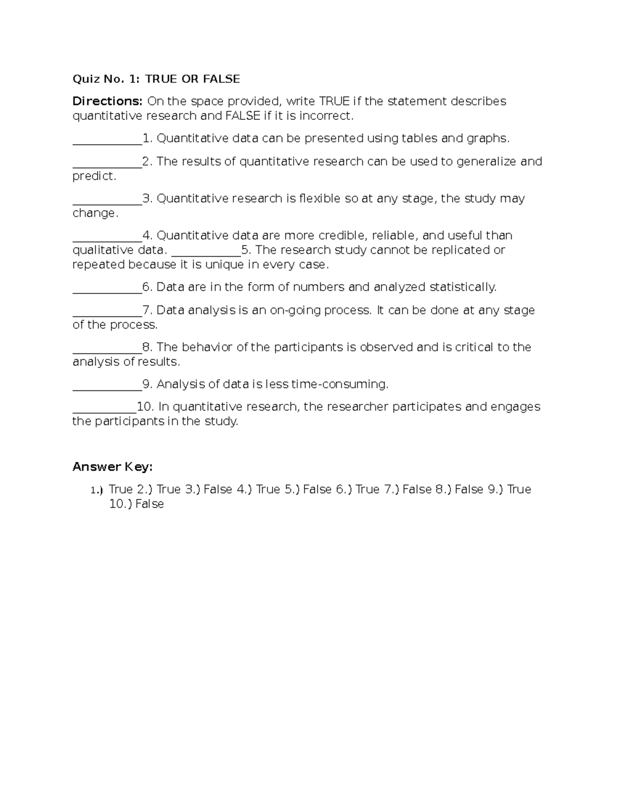 planning your research quiz