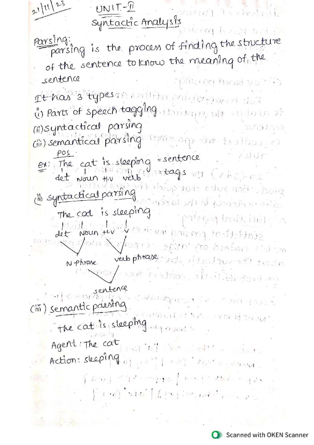 Nlp2 - nlp2 - syntactic Analysis parsing: parsing is the process of ...