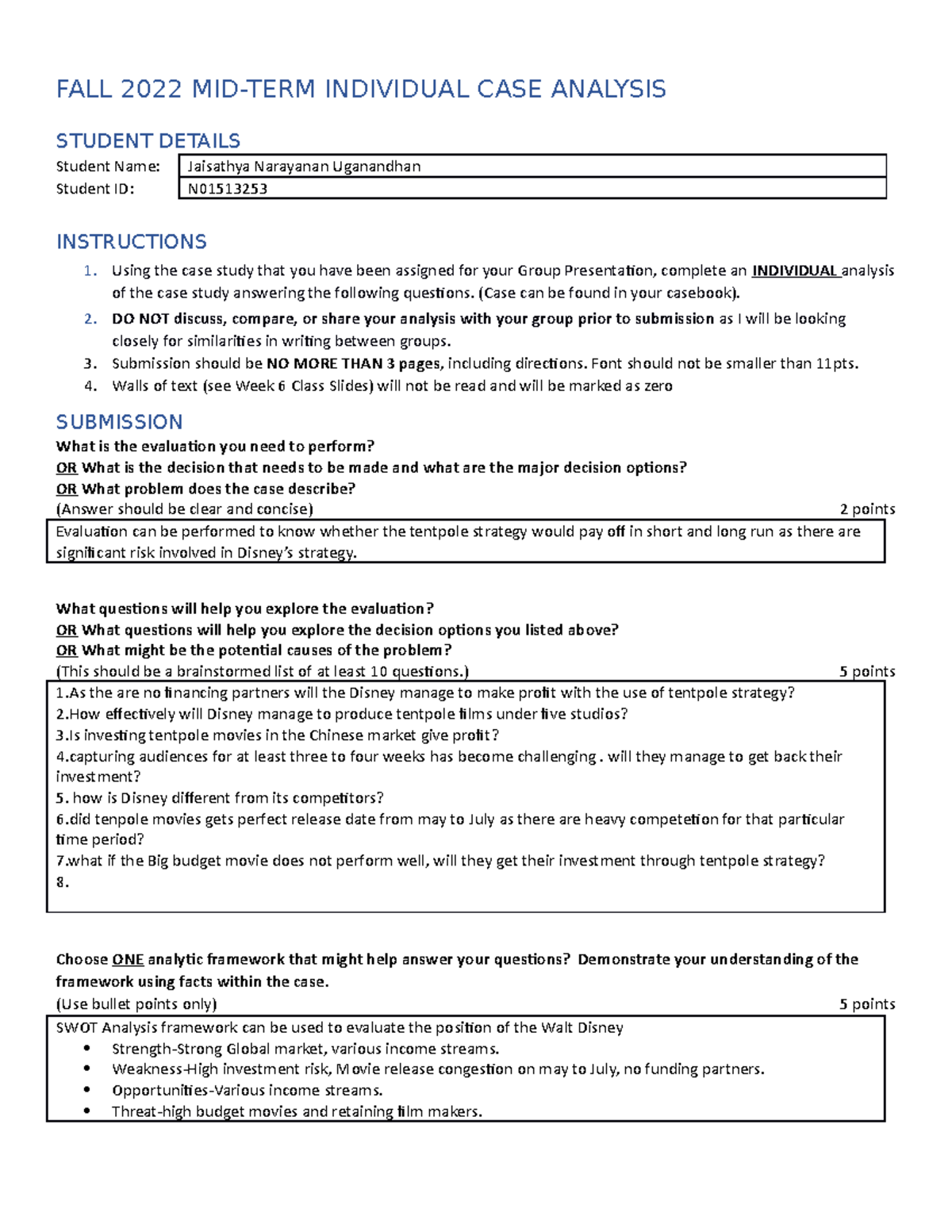 Jai marketing final - assignment - FALL 2022 MID-TERM INDIVIDUAL CASE ...