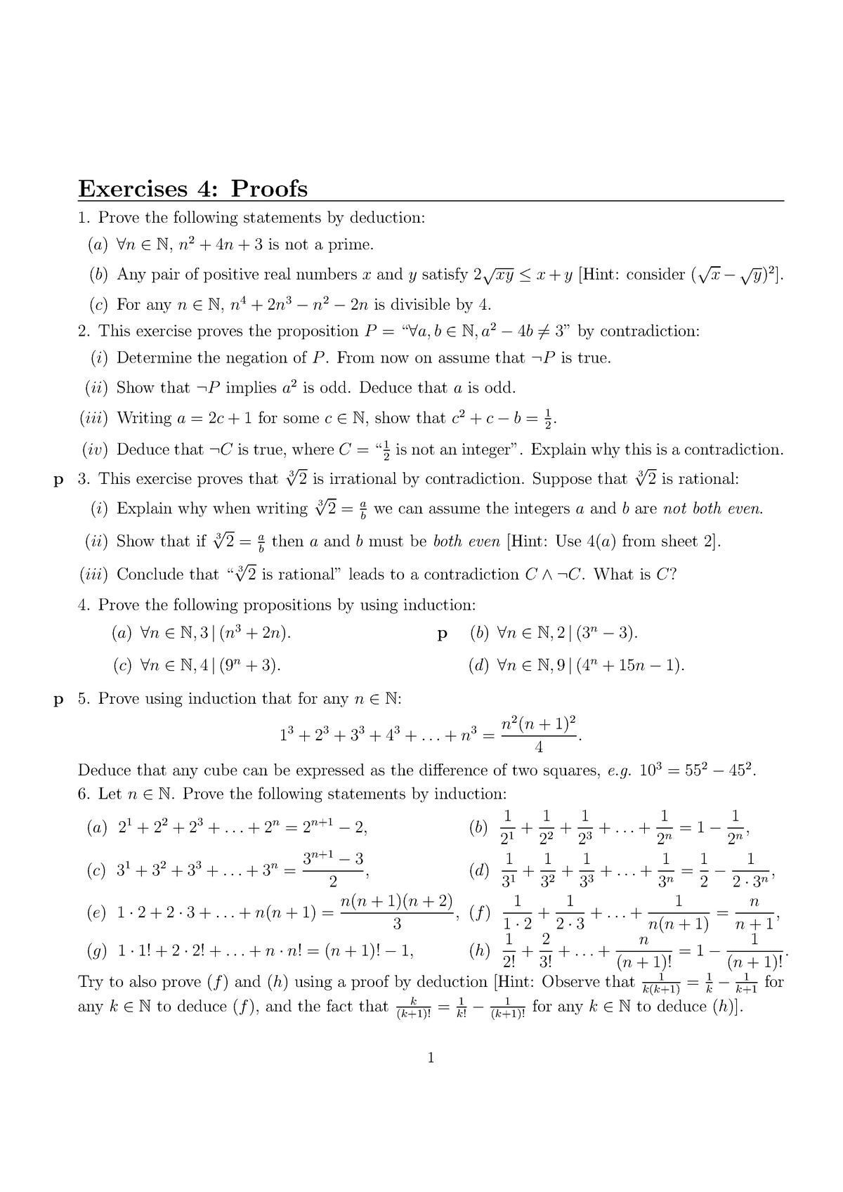 Linear Algebra Week 4 - Exercises 4: Proofs Prove the following ...