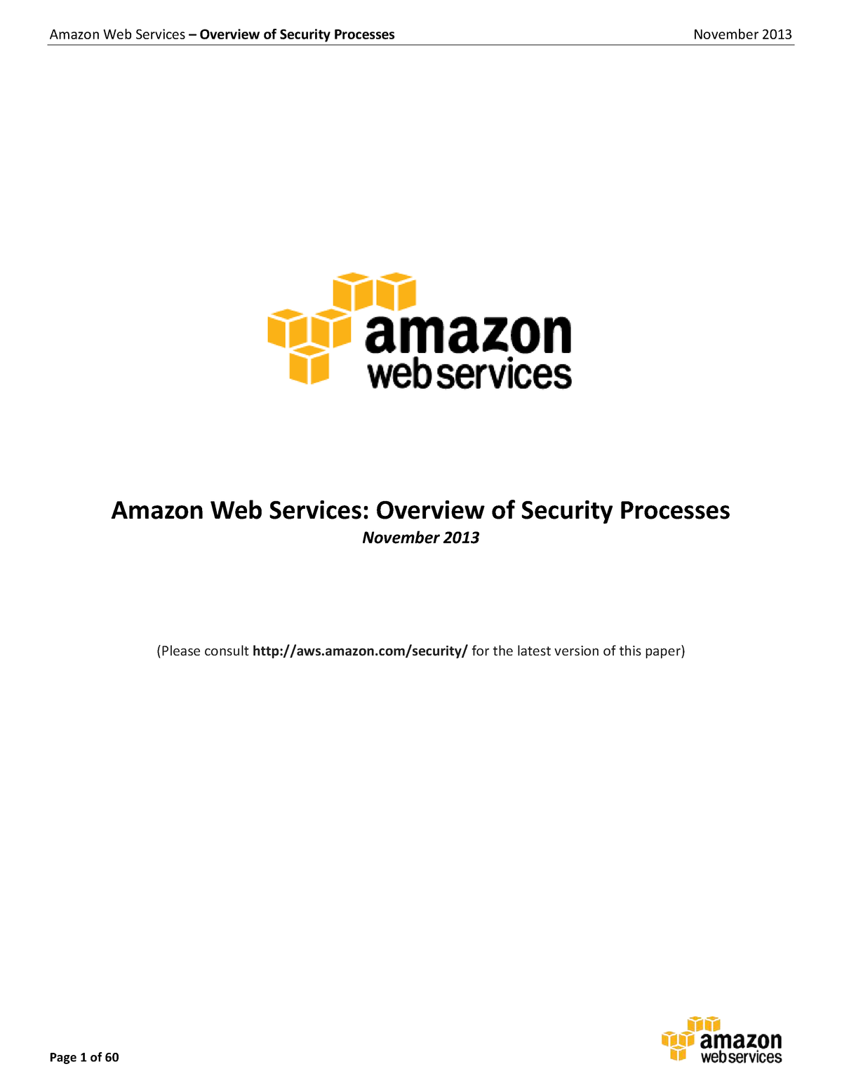 Amazon Web Services Overview Of Security - Data Base Systems - PRIST ...