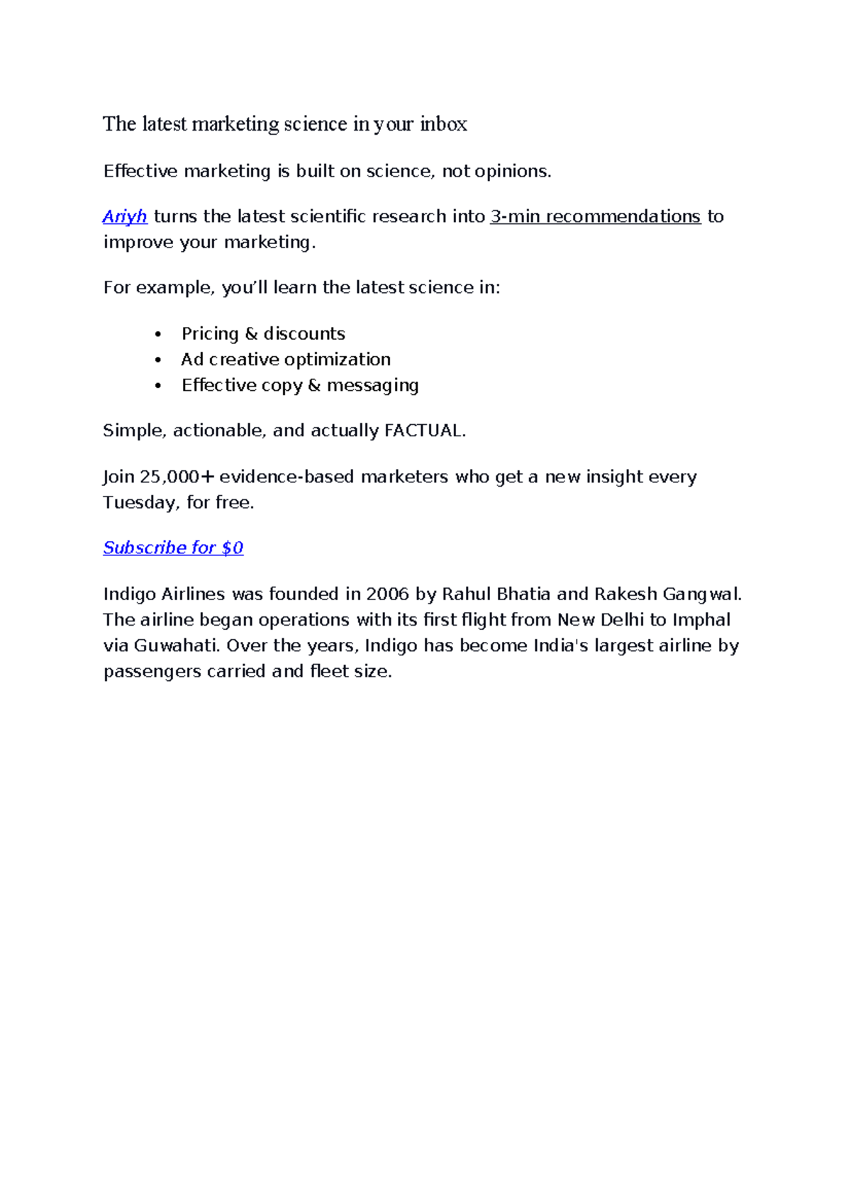 Indigo Notes - The latest marketing science in your inbox Effective ...