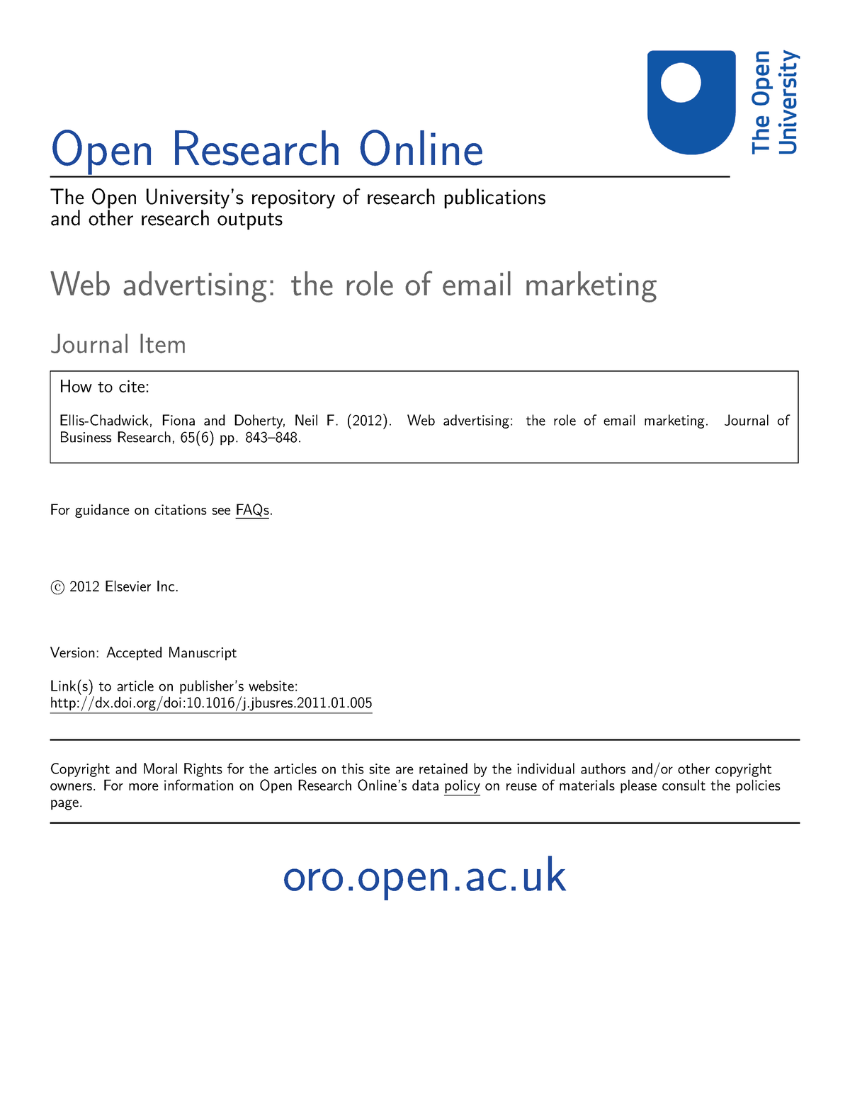 47C57B0F - Journal - Open Research Online The Open University’s ...