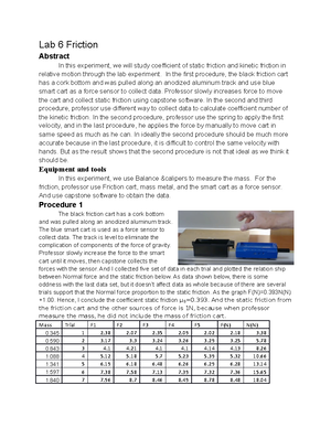 Lab12 - physic lab - Lab 12 Angular Motion Abstract In this experiment ...