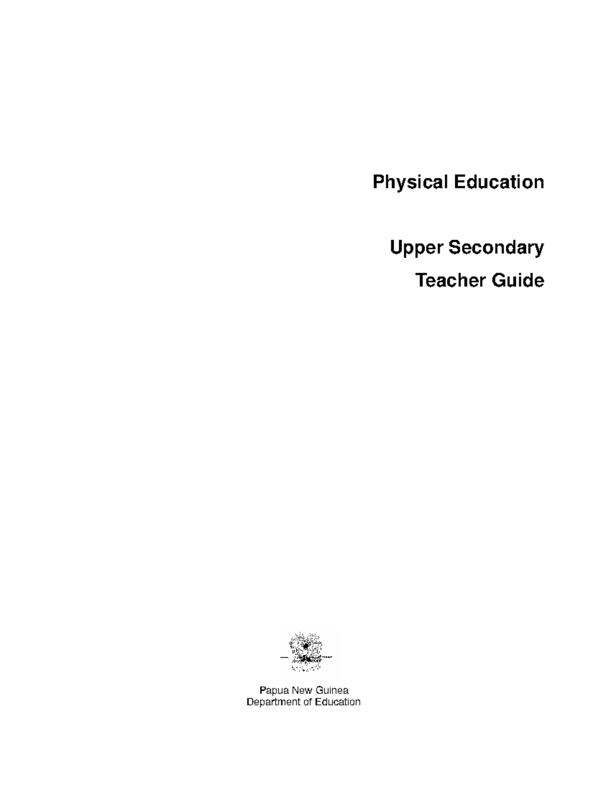 Teachers guide upper secondary physical education - Physical Education ...