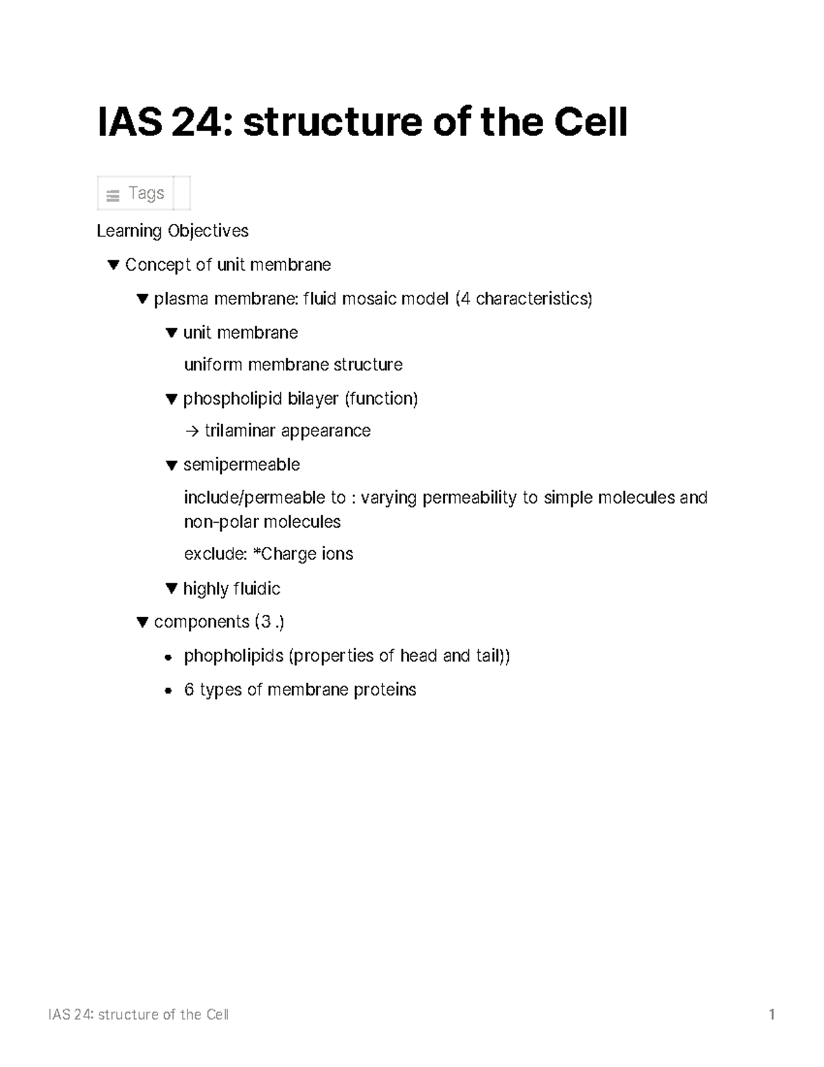 IAS 24 structure of the Cell - IAS 24: structure of the Cell Tags ...
