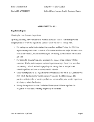1. Sitxccs 007 Assessment - SITXCCS007 ENHANCE CUSTOMER SERVICE ...
