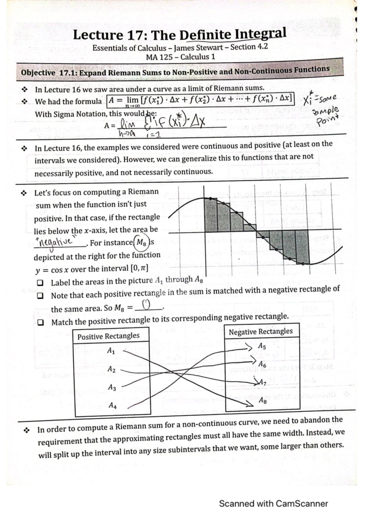 Lecture 17 notes MA 125 Studocu