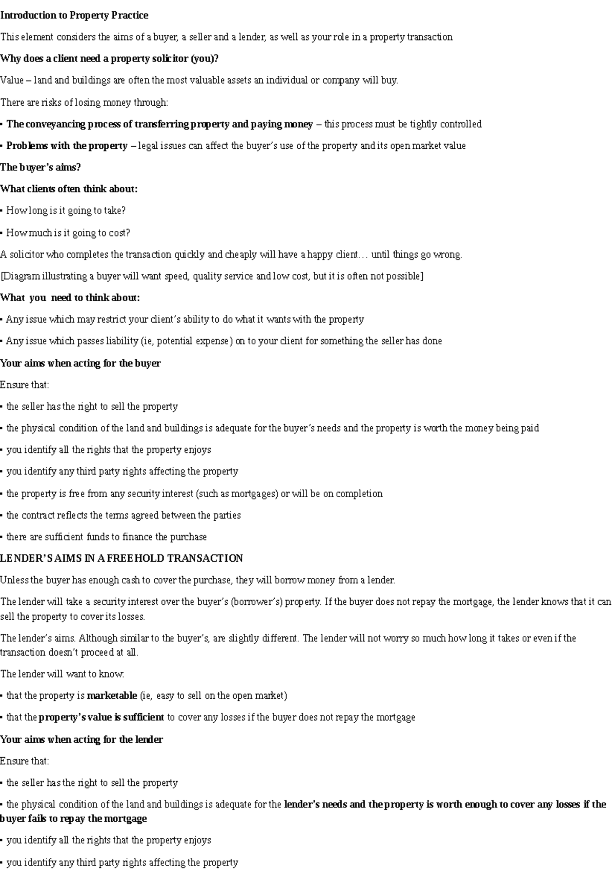 Introduction to property practice 1 - Introduction to Property Practice ...