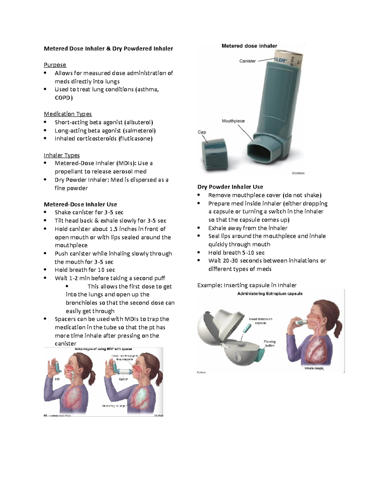 4. Inhalers Notes from uworld NURS 202 UIC Studocu