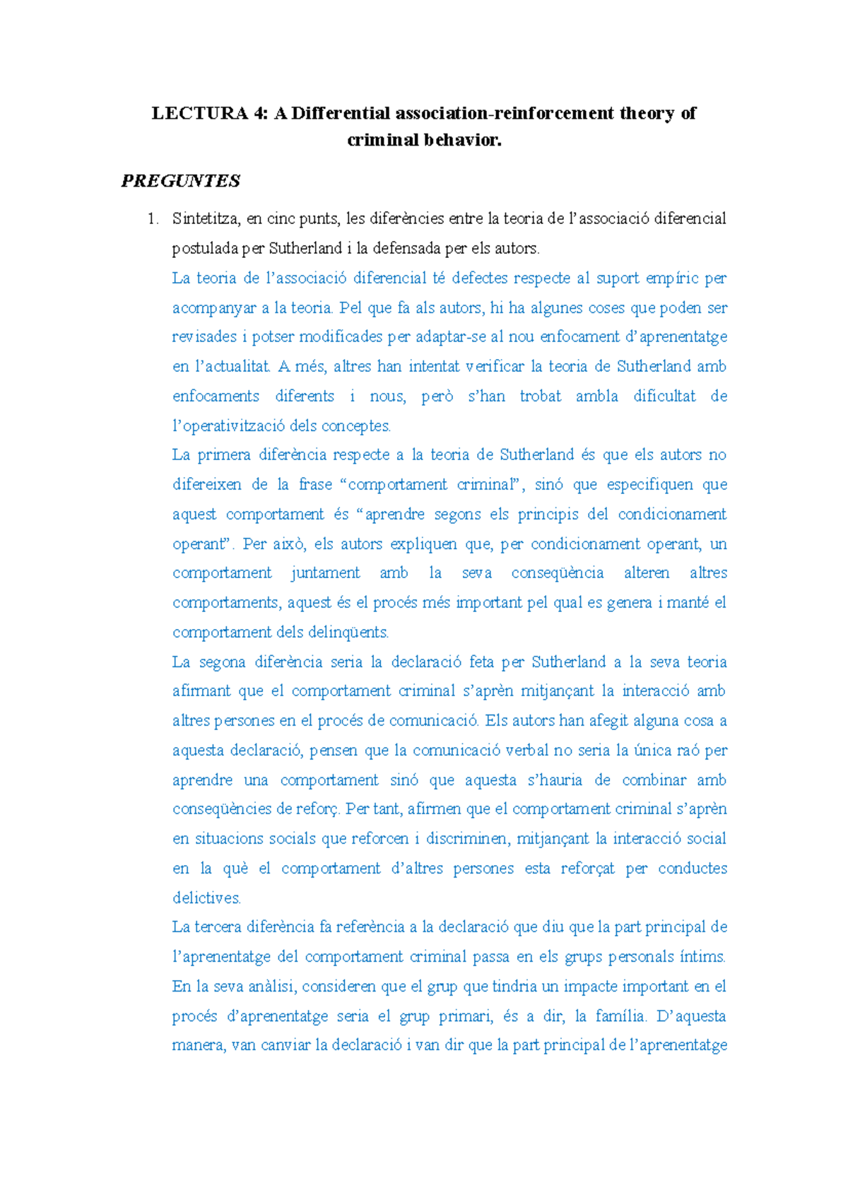 Lectura 4 LECTURA 4 A Differential associationreinforcement theory