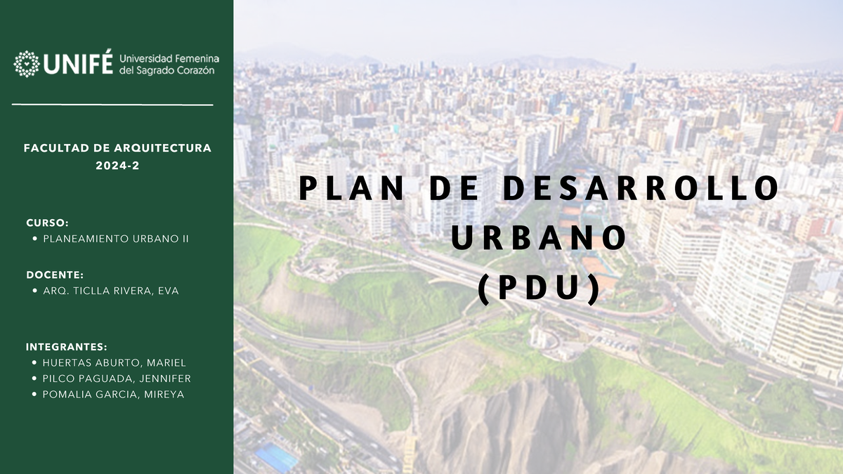 PDU - que es un PDU para que se utiliza - CURSO: PLANEAMIENTO URBANO II ...