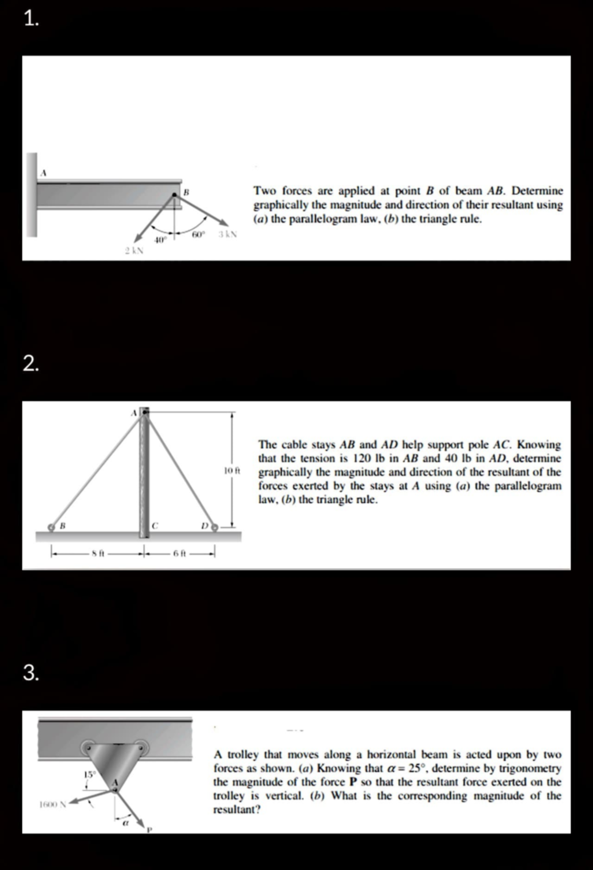 Basic Mechanics - HW1 - All Questions Answered - ,I .!l' Two Forces Are ...