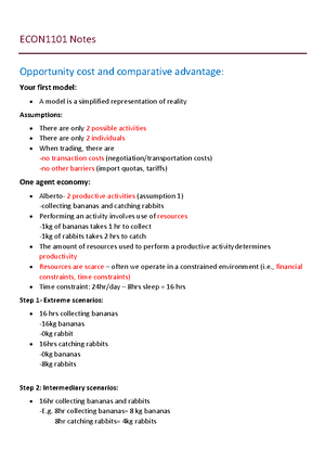 Chapter 2 Supply and Demand Notes 2 - ECON1101 - Studocu