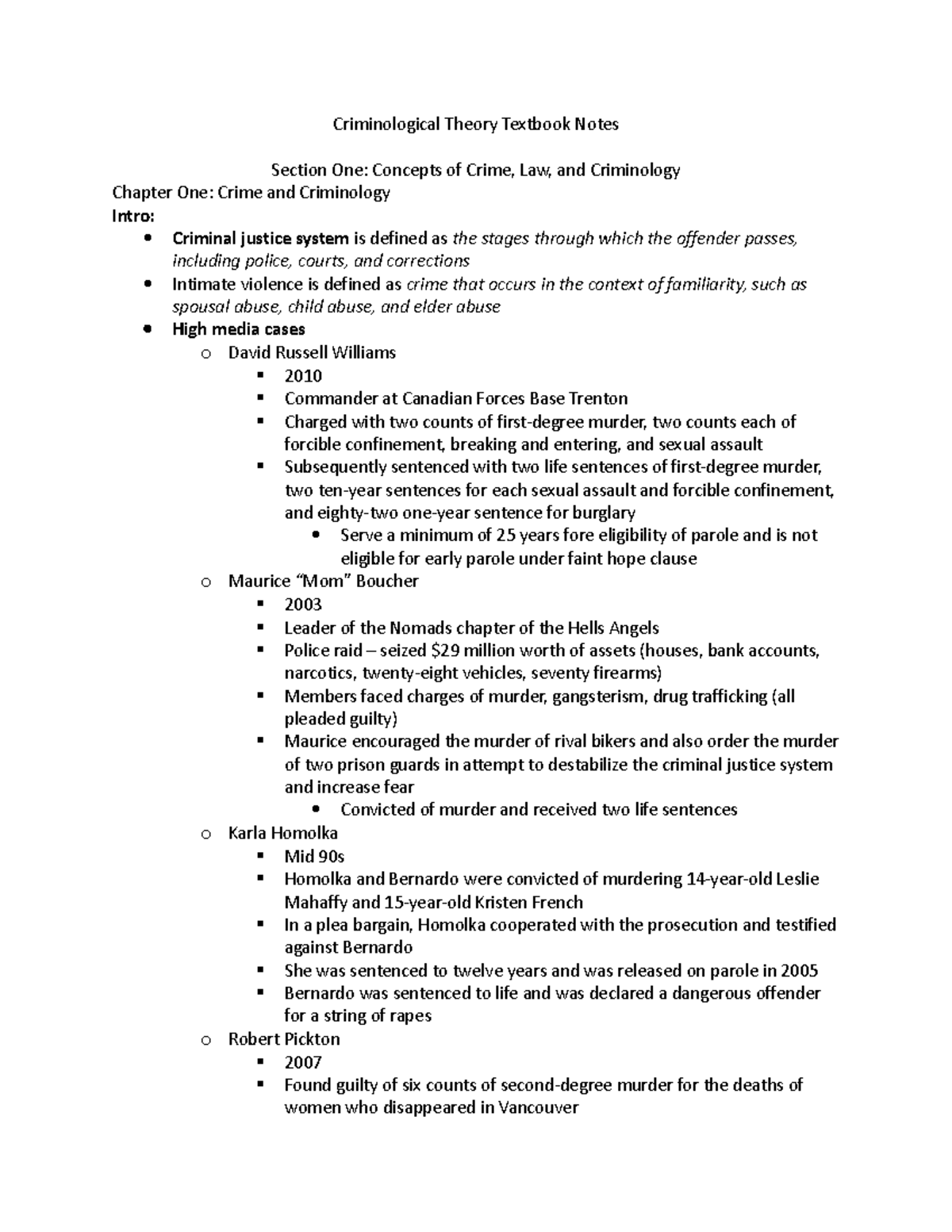 Criminological Theory Textbook Notes - Criminological Theory Textbook ...