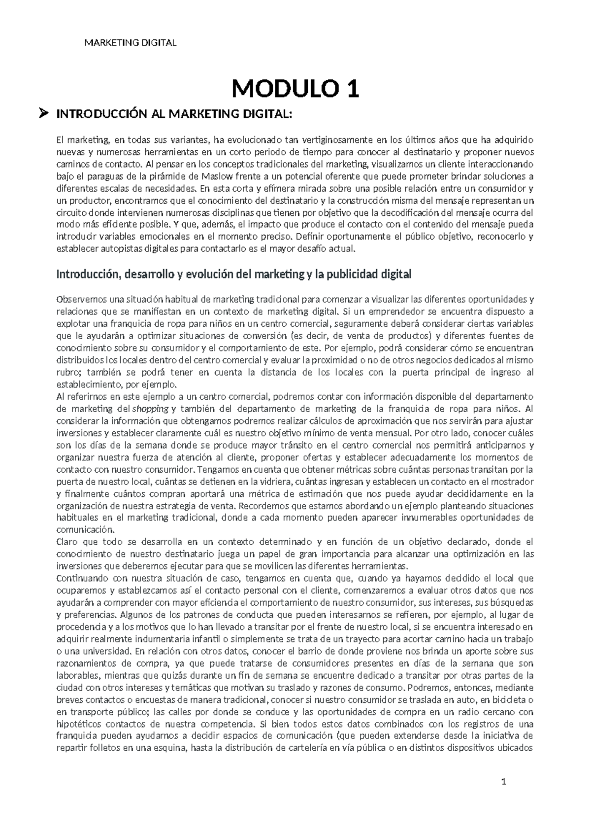Marketing Digital - MODULO 1 INTRODUCCIÓN AL MARKETING DIGITAL: El ...