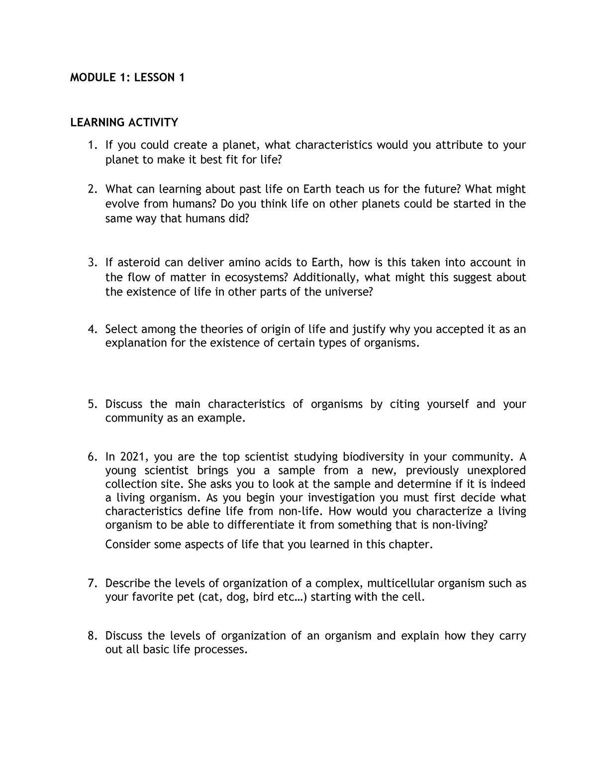 1 Module 1 Lesson 1 - Lecture Notes 1 - MODULE 1: LESSON 1 LEARNING ...