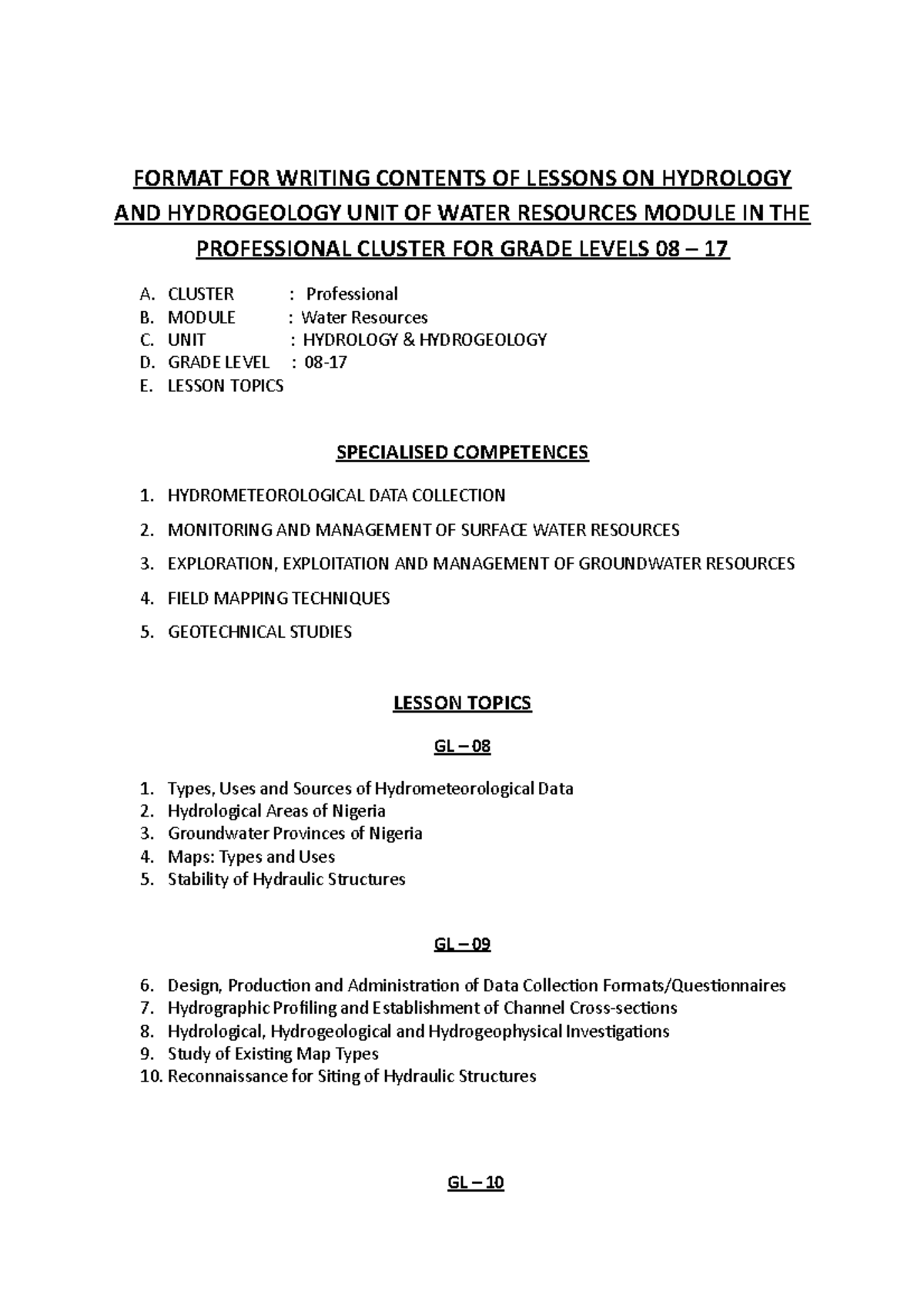 E-learning Content Writing - FORMAT FOR WRITING CONTENTS OF LESSONS ON ...