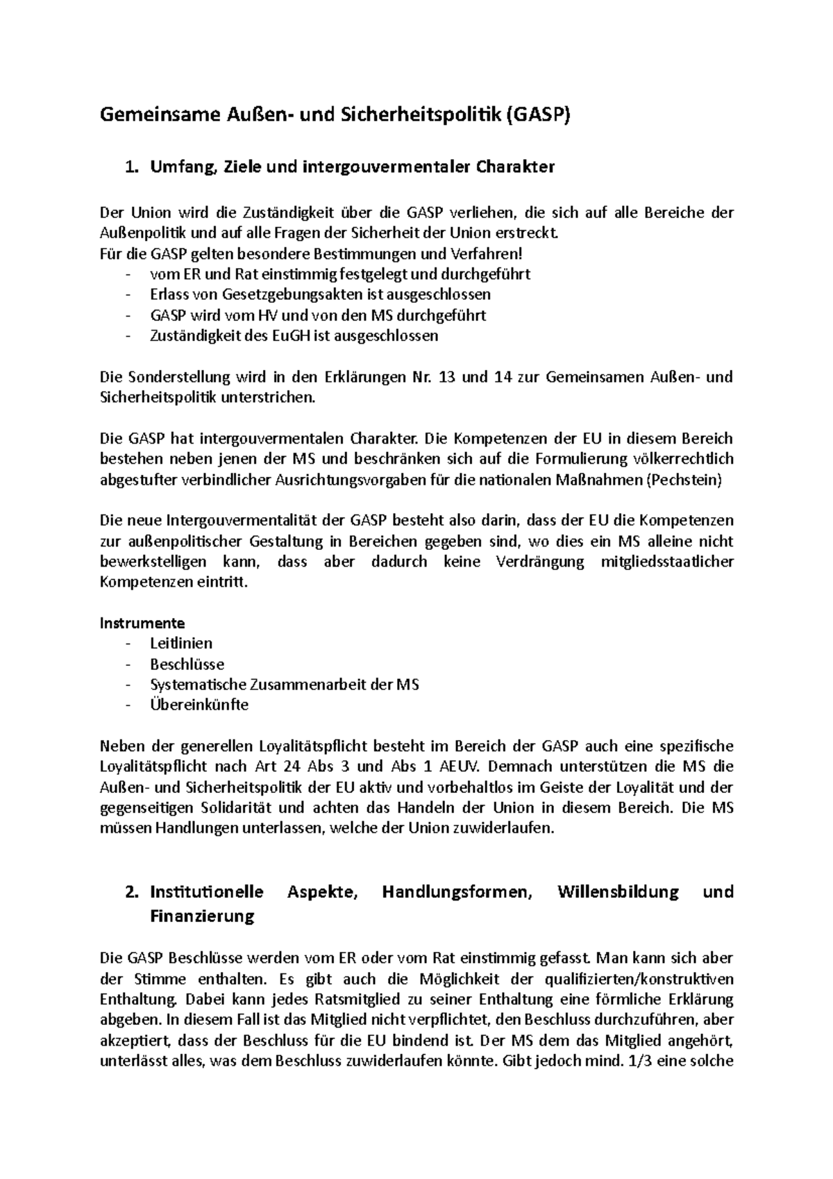 GASP GSVP - Für die FP in Graz - Gemeinsame Außen- und ...