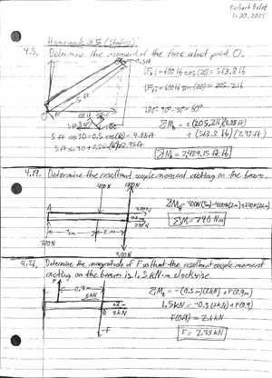 Statics Homework #6 - EGN 3311 - Studocu