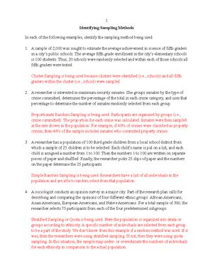 Identifying Sampling Methods worksheet - 1 Identifying Sampling Methods In each of the following - Studocu identifying-sampling-methods-worksheet-1-identifying-sampling-methods-in-each-of-the-following-studocu
