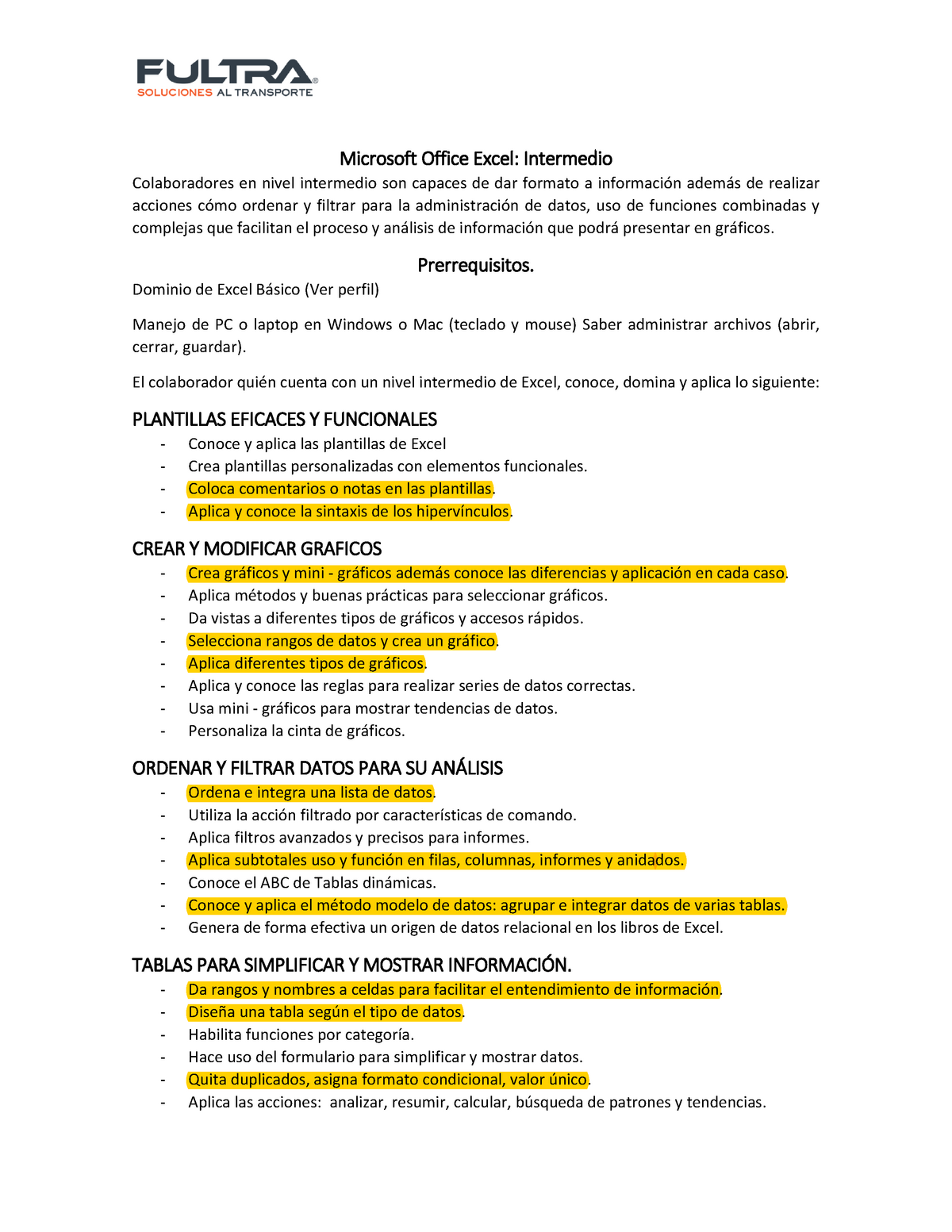 Microsoft Office Excel. Nivel Intermedio - Microsoft Office Excel:  Intermedio Colaboradores en nivel - Studocu