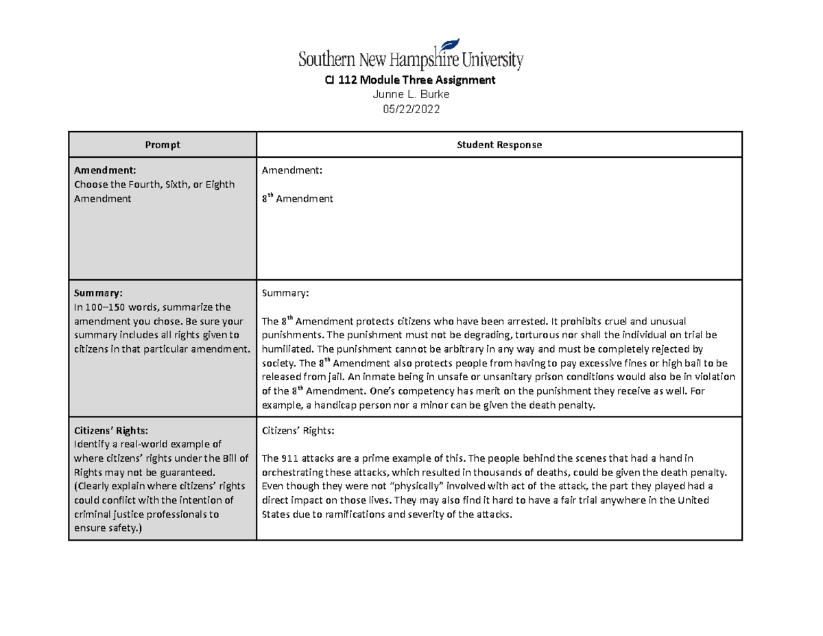 CJ 112 Module Three Assignment - CJ 112 Module Three Assignment Junne L ...