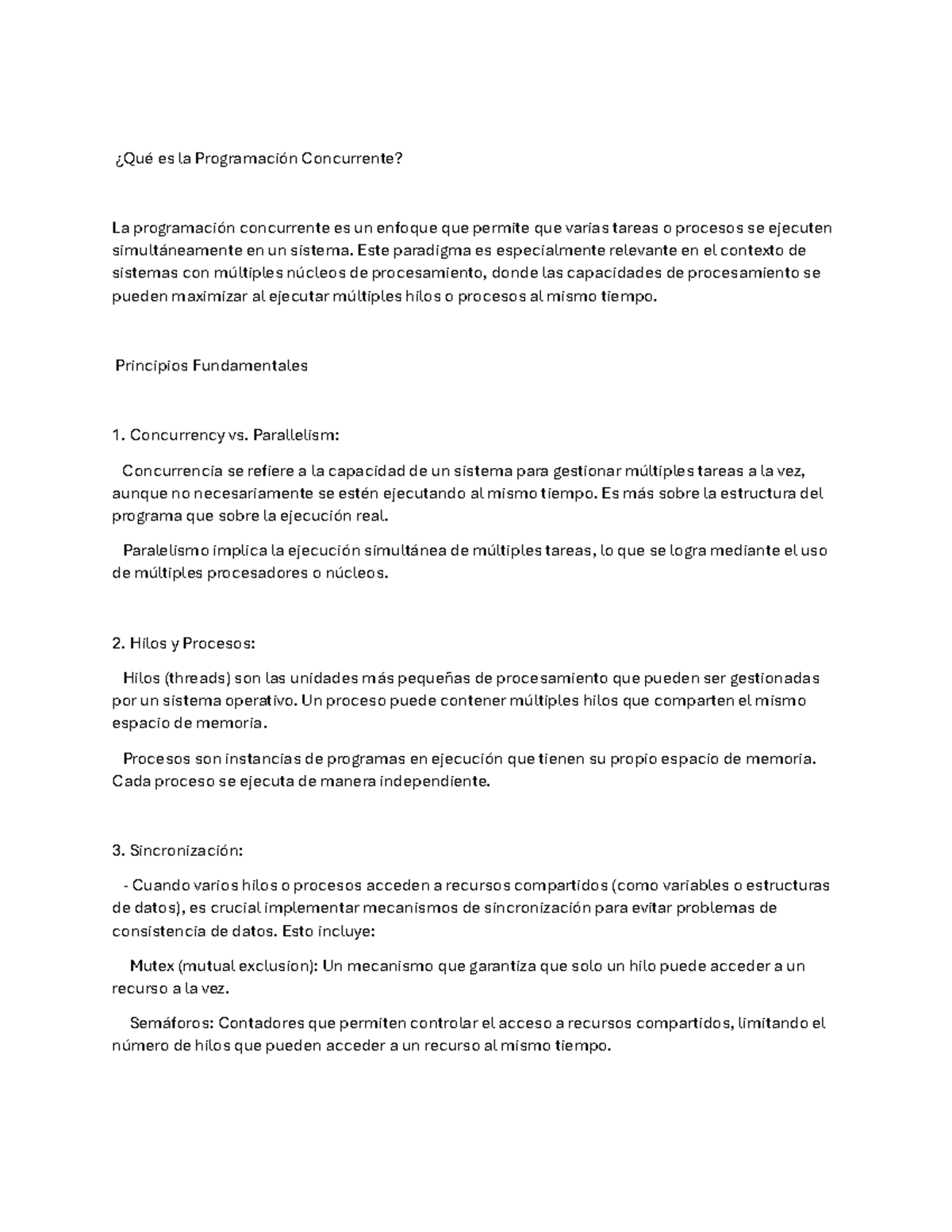 Resumen programación concurrente - ¿Qué es la Programación Concurrente ...