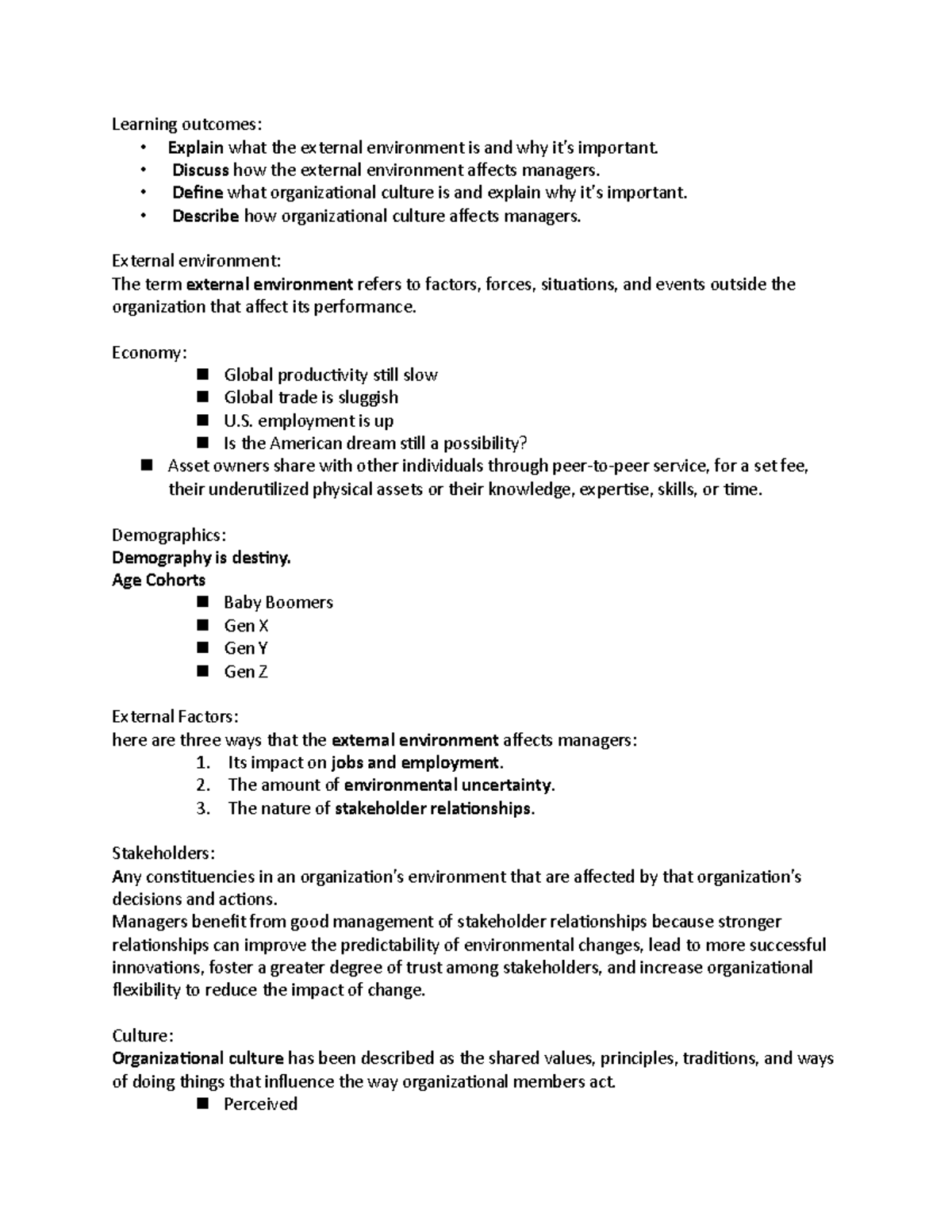 Chapter 2 - Lecture notes 2 - Learning outcomes: - Explain what the ...