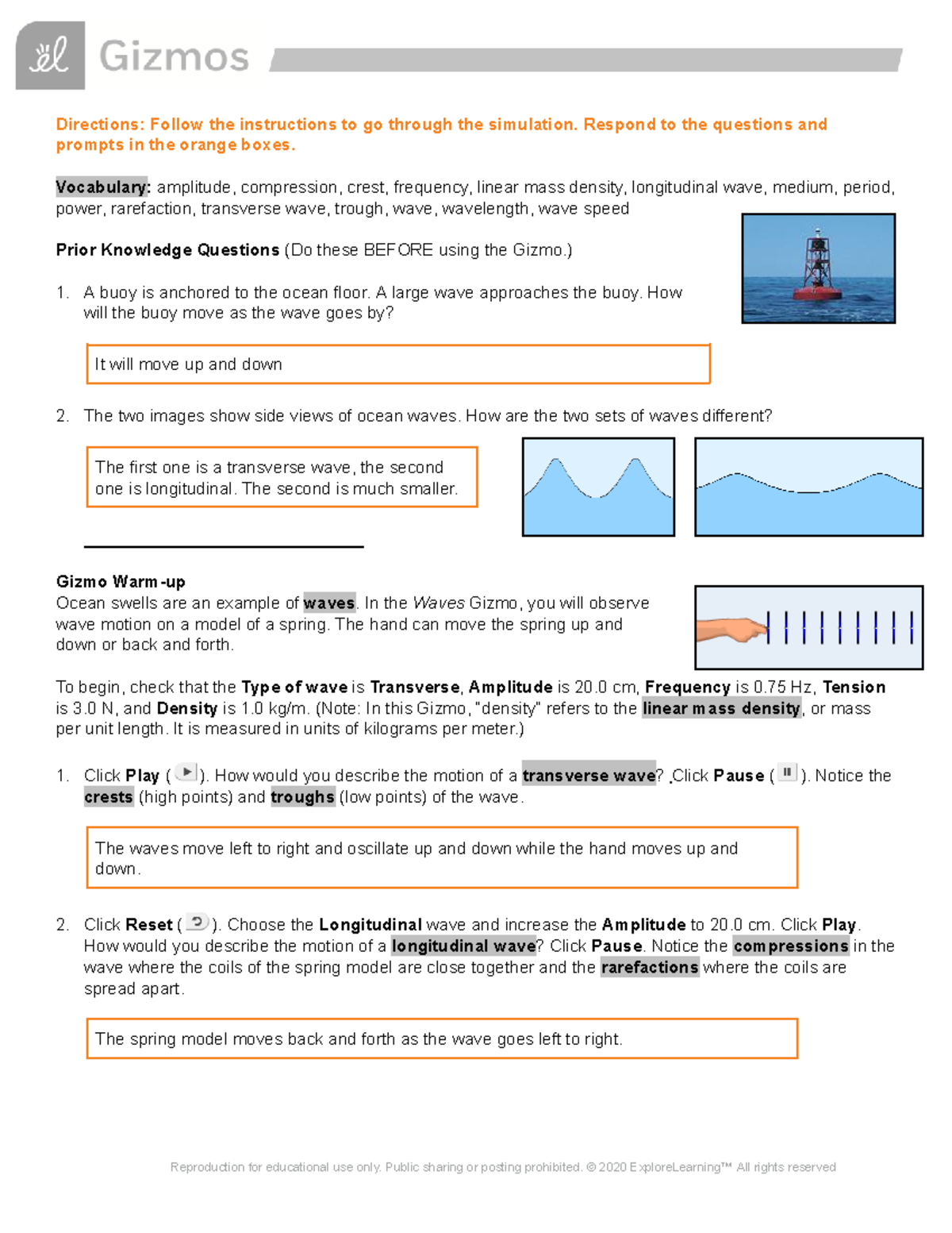 Copy of 5.2 Waves Student Sheet 2023 - Directions: Follow the ...