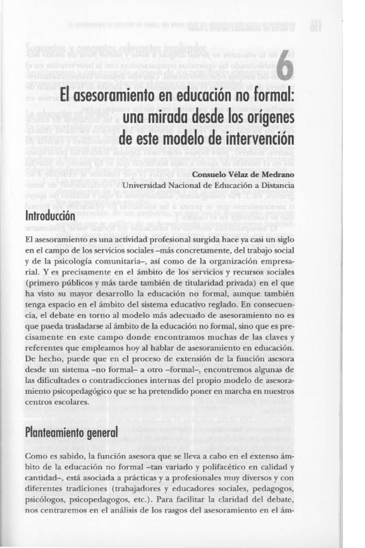 El Asesoramiento En Educaci N No Formal Una Mirada Desde Los Or Genes De Este Modelo De