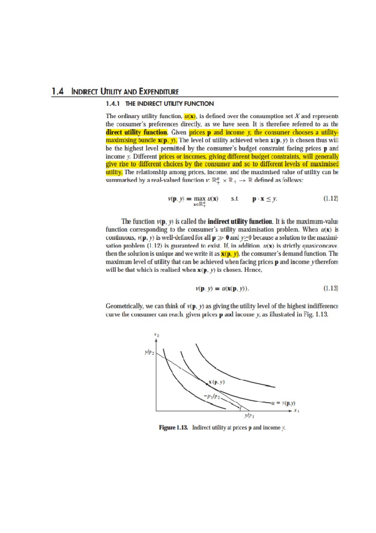 2. Indirect utility function Varian Microeconomic analysis - Economics ...