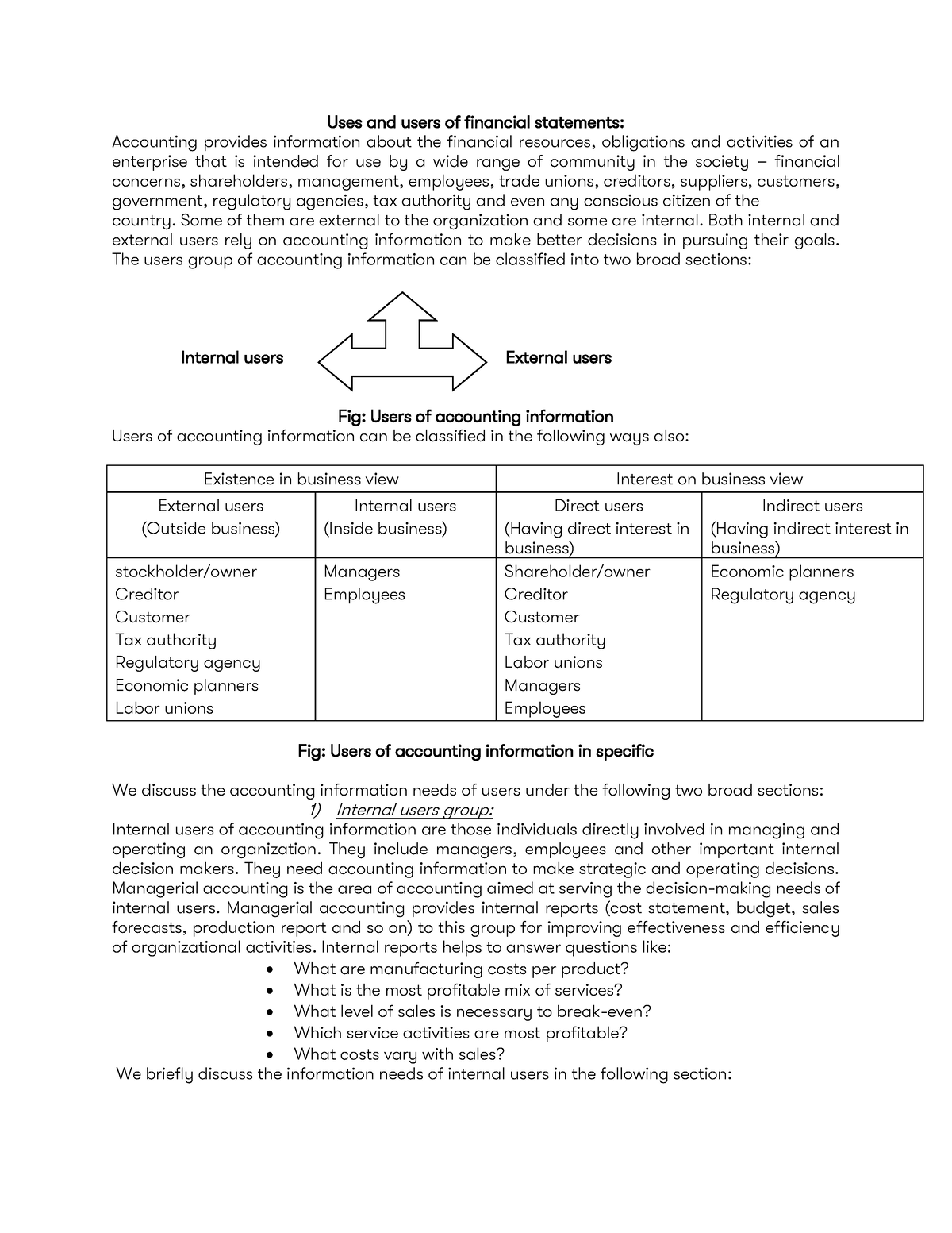 Uses And Users Of Financial Statements - Uses And Users Of Financial ...