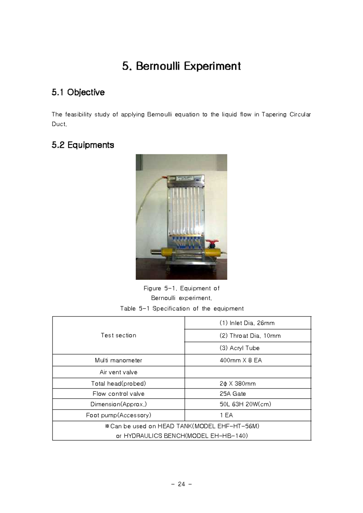 5. Bernoulli Experiment - 24 - 5. Bernoulli Experiment 5. 1 Objective