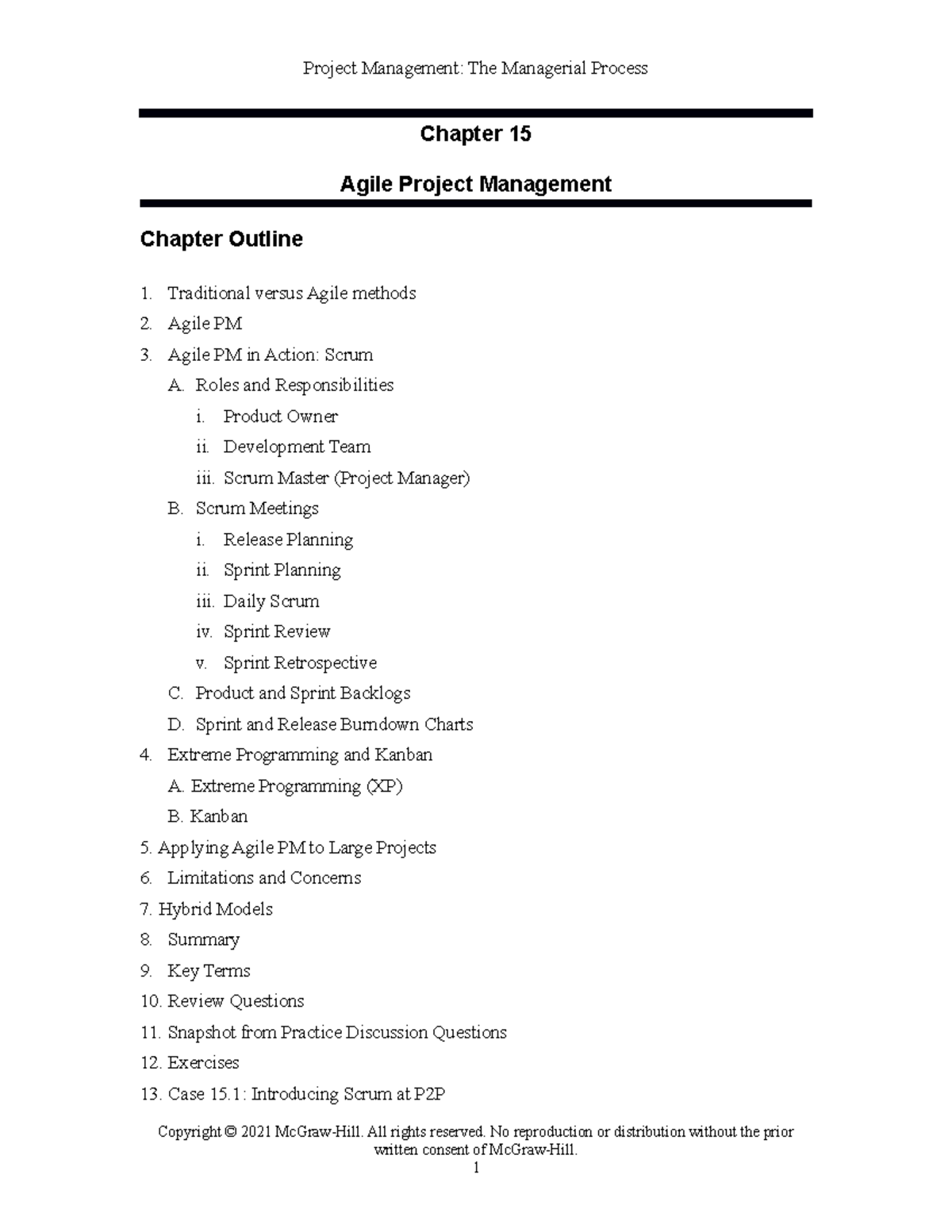 Larson PM 8e CH15 IM - Chapter 15 Agile Project Management Chapter ...