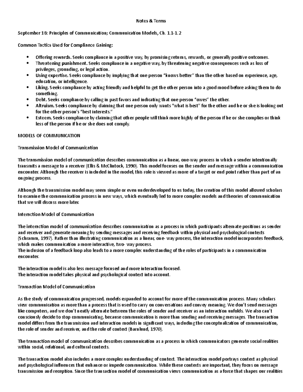 HLST 154 Midterm Notes - Notes & Terms September 16: Principles of ...