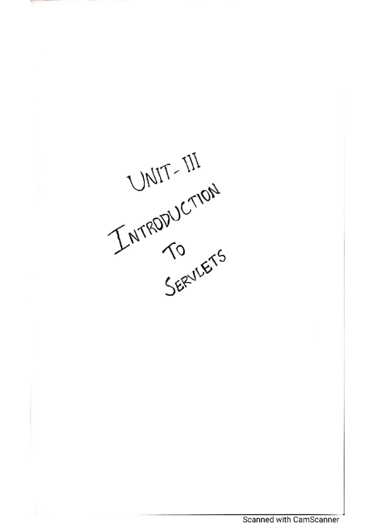 Servlet Notes - Unit 3 - Universal Human Values - Studocu