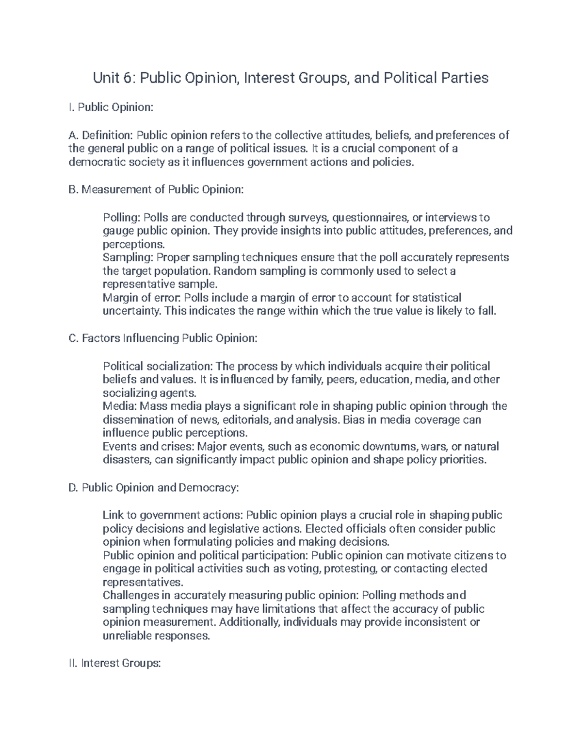 AP Gov Unit 6 Class Notes On Unit 6 Unit 6 Public Opinion unit-1-ap-gov-review-1-1k-plays-quizizz