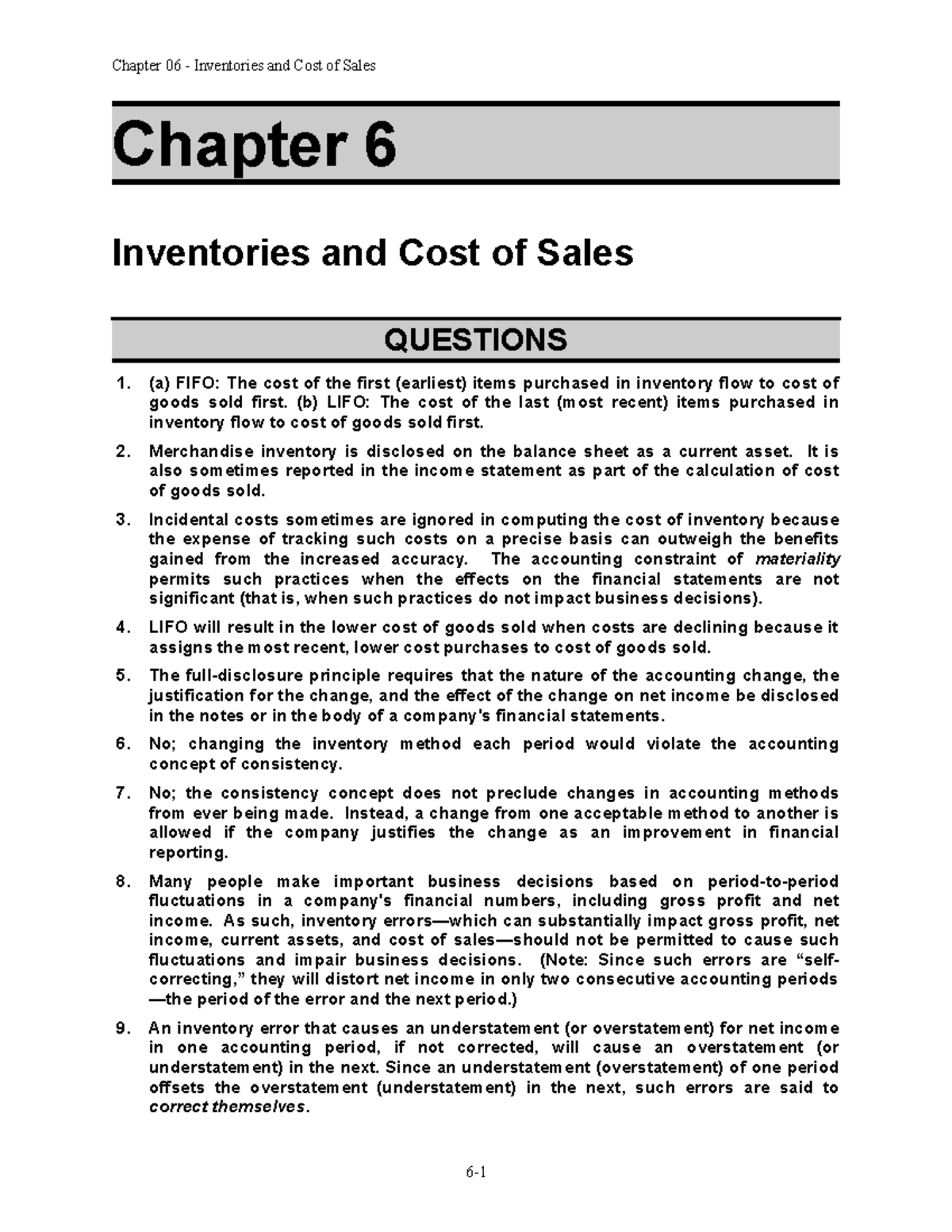 Chap 006 - this is my document - Chapter 06 Inventories and Cost of ...