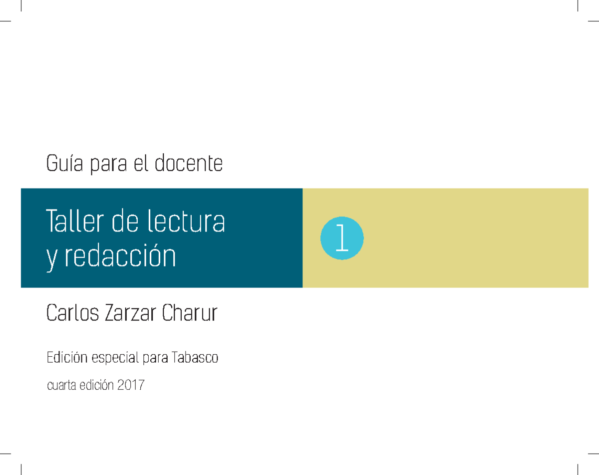 Taller De Lectura Y Redaccion Portada