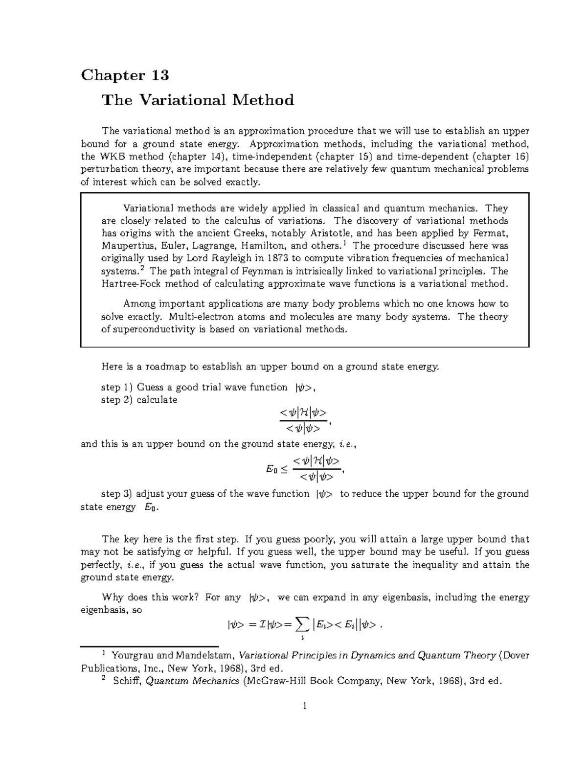 13text - nnnn - Chapter 13 The Variational Method The variational ...