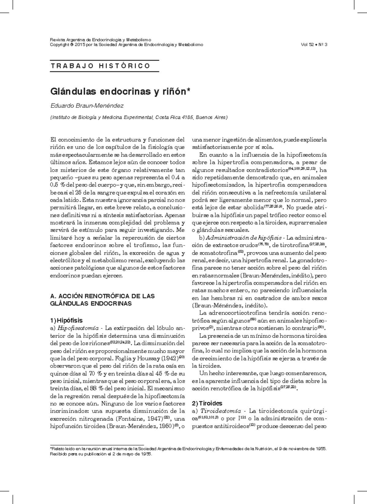 Riñon endocrino - apuntes - Glándulas endocrinas y riñón Eduardo Braun ...